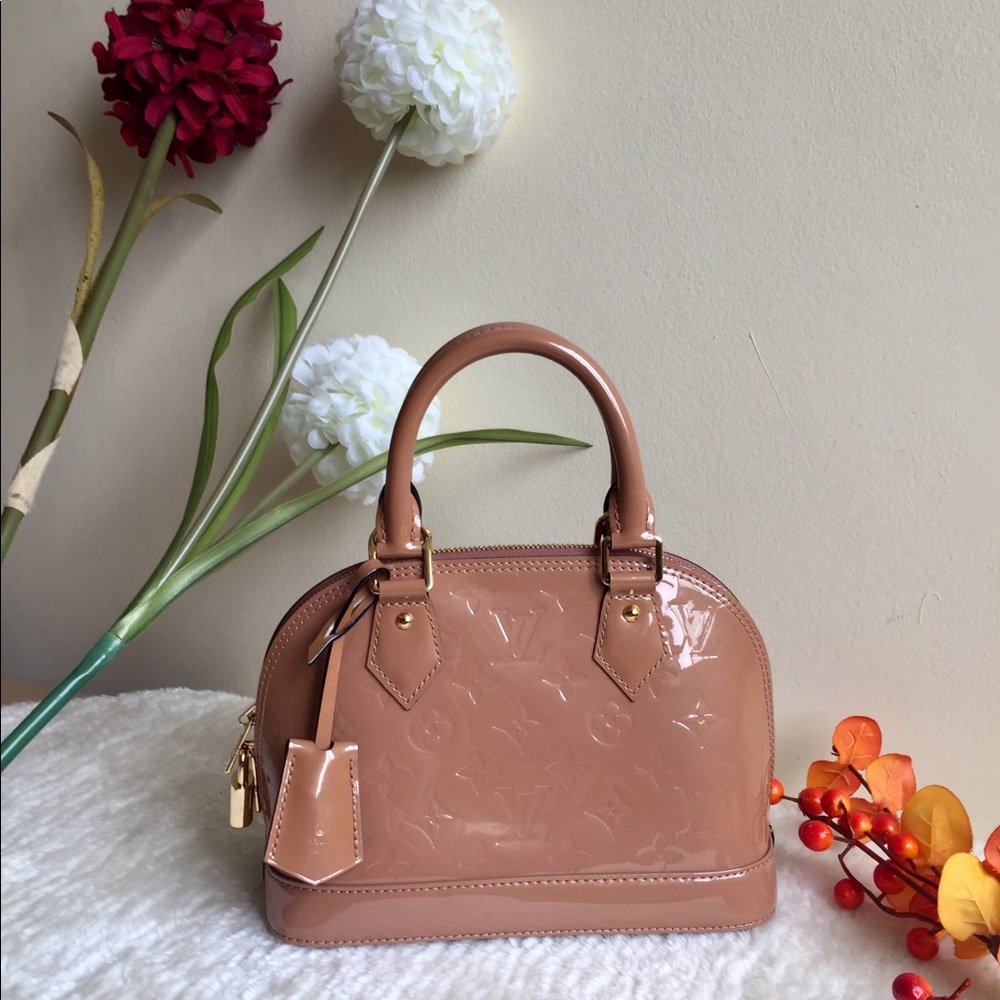 Louis Vuitton Rose Velours Vernis Alma BB - Picture 1 of 16